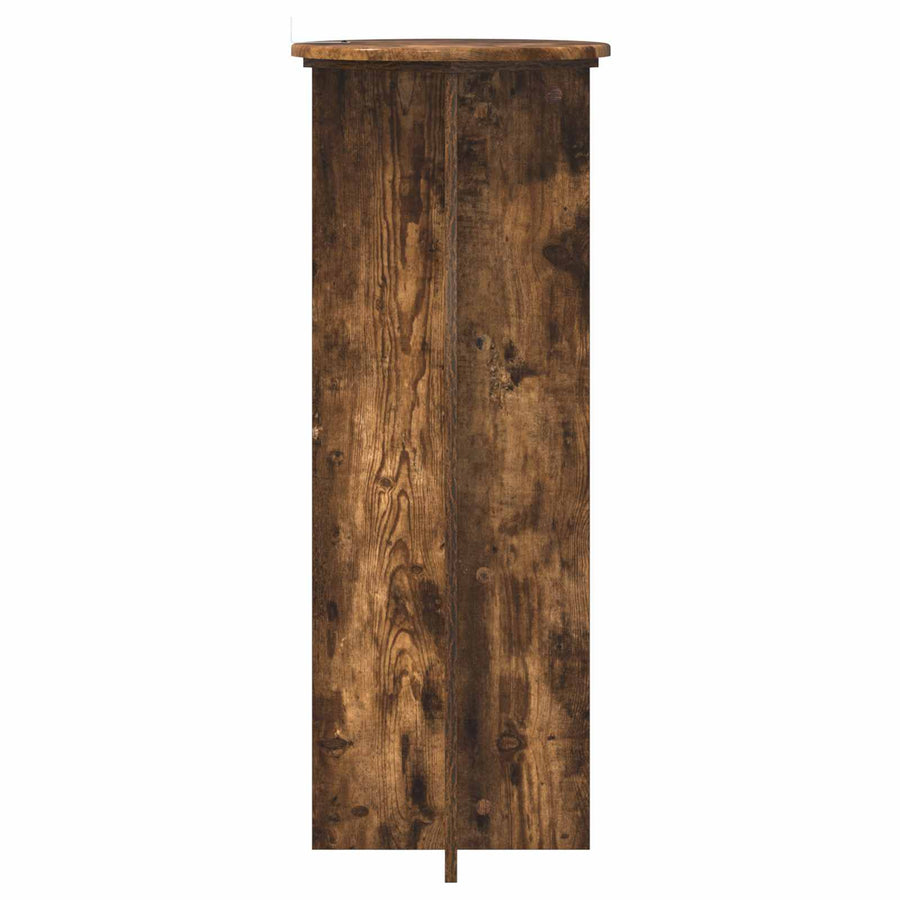 Plantenstandaard 2 pcs Gerookt eiken Ø40 x 100 cm Bewerkt hout