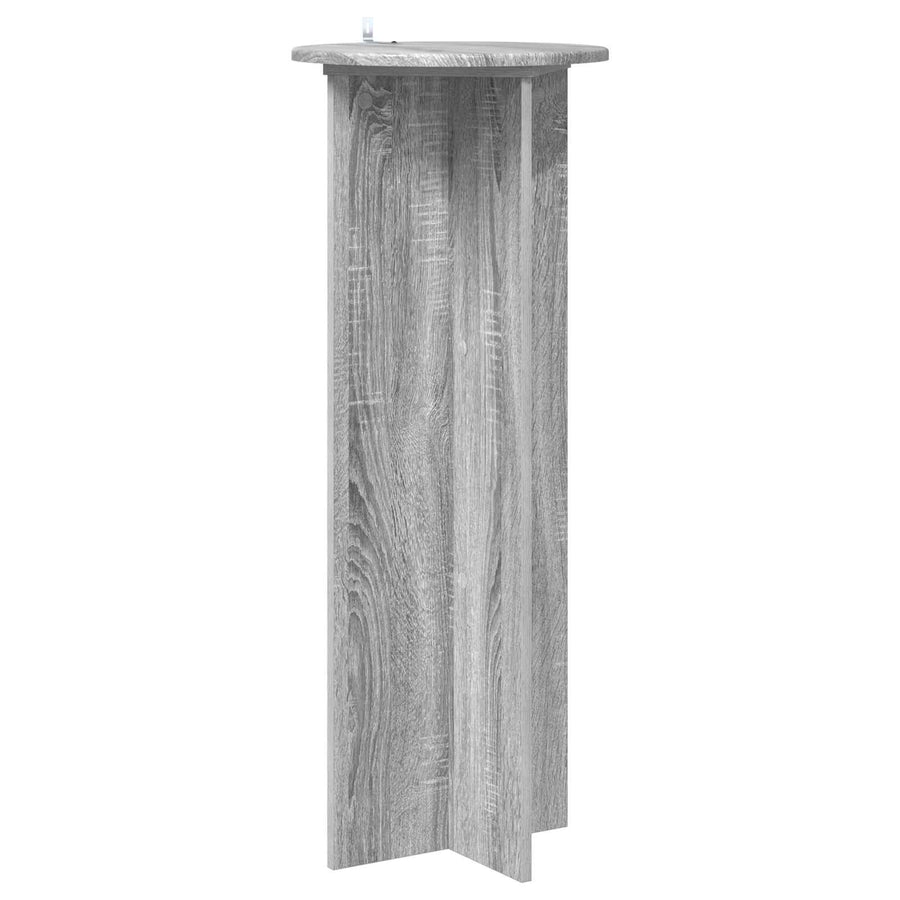 Plantenstandaard 2 pcs Grijs sonoma Ø40 x 100 cm Bewerkt hout