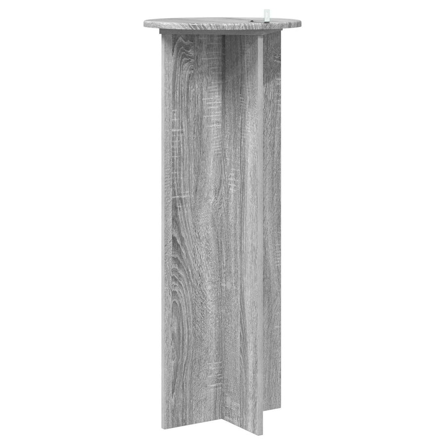 Plantenstandaard 2 pcs Grijs sonoma Ø40 x 100 cm Bewerkt hout