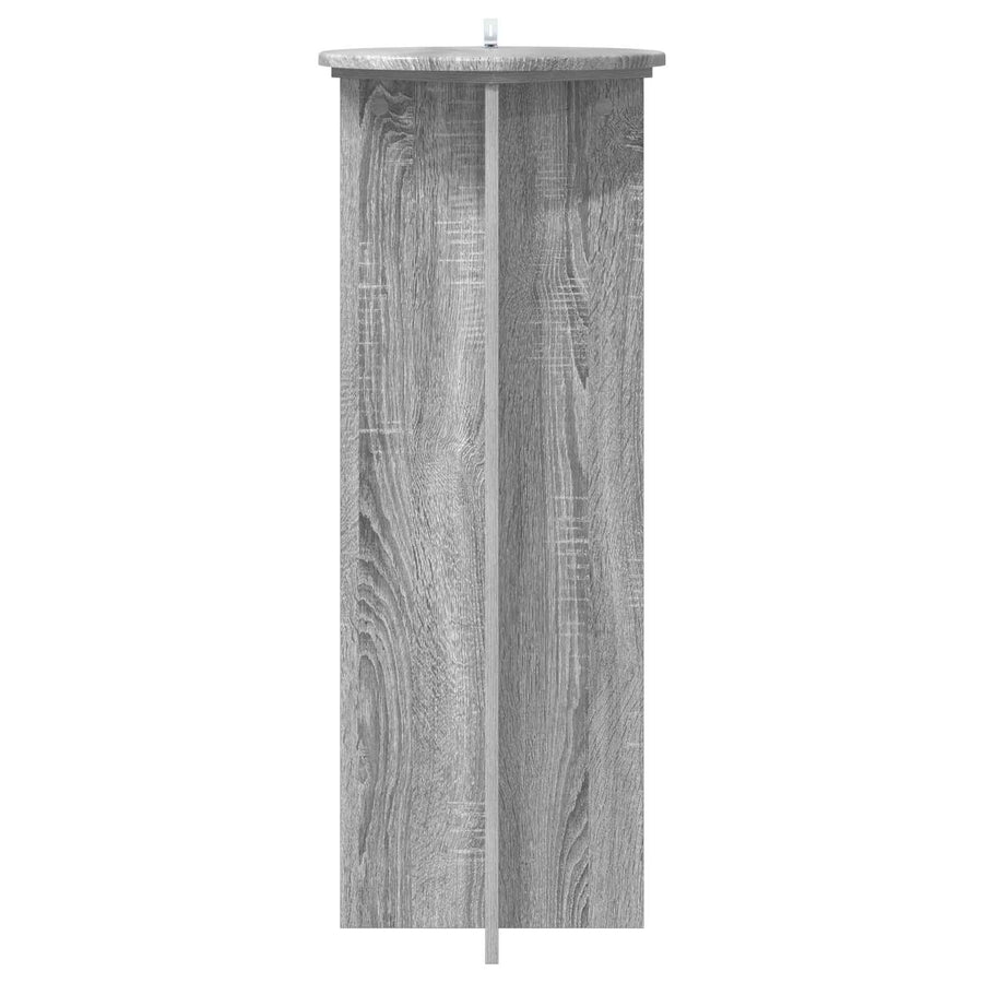 Plantenstandaard 2 pcs Grijs sonoma Ø40 x 100 cm Bewerkt hout