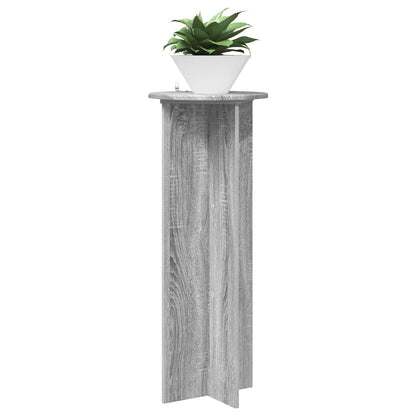 Plantenstandaard 2 pcs Grijs sonoma Ø40 x 100 cm Bewerkt hout