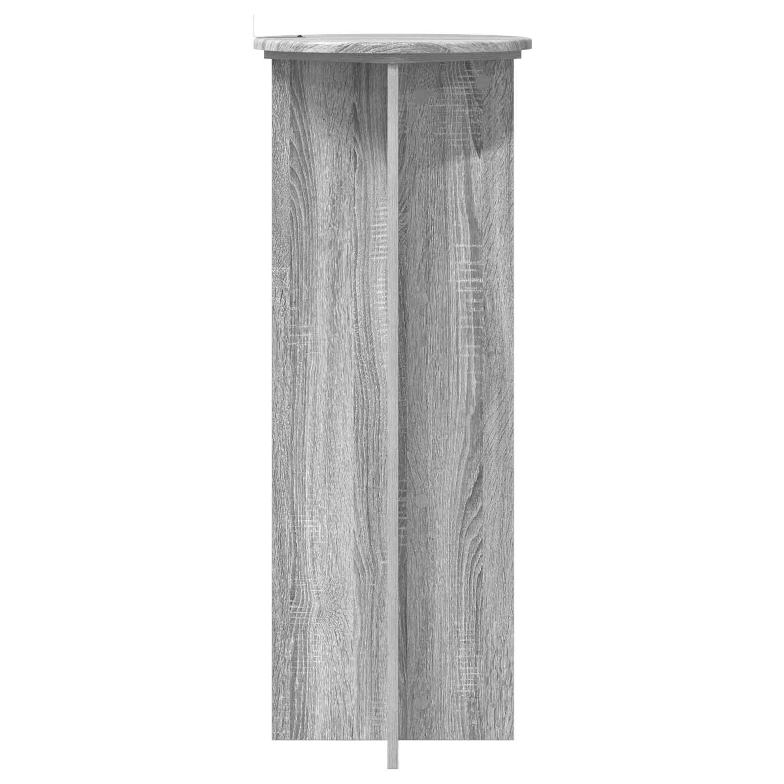 Plantenstandaard 2 pcs Grijs sonoma Ø40 x 100 cm Bewerkt hout