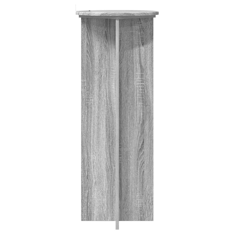 Plantenstandaard 2 pcs Grijs sonoma Ø40 x 100 cm Bewerkt hout