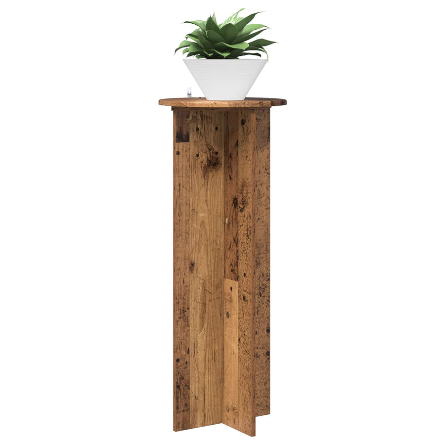 Plantenstandaard 2 pcs Oud hout Ø40 x 100 cm Bewerkt hout