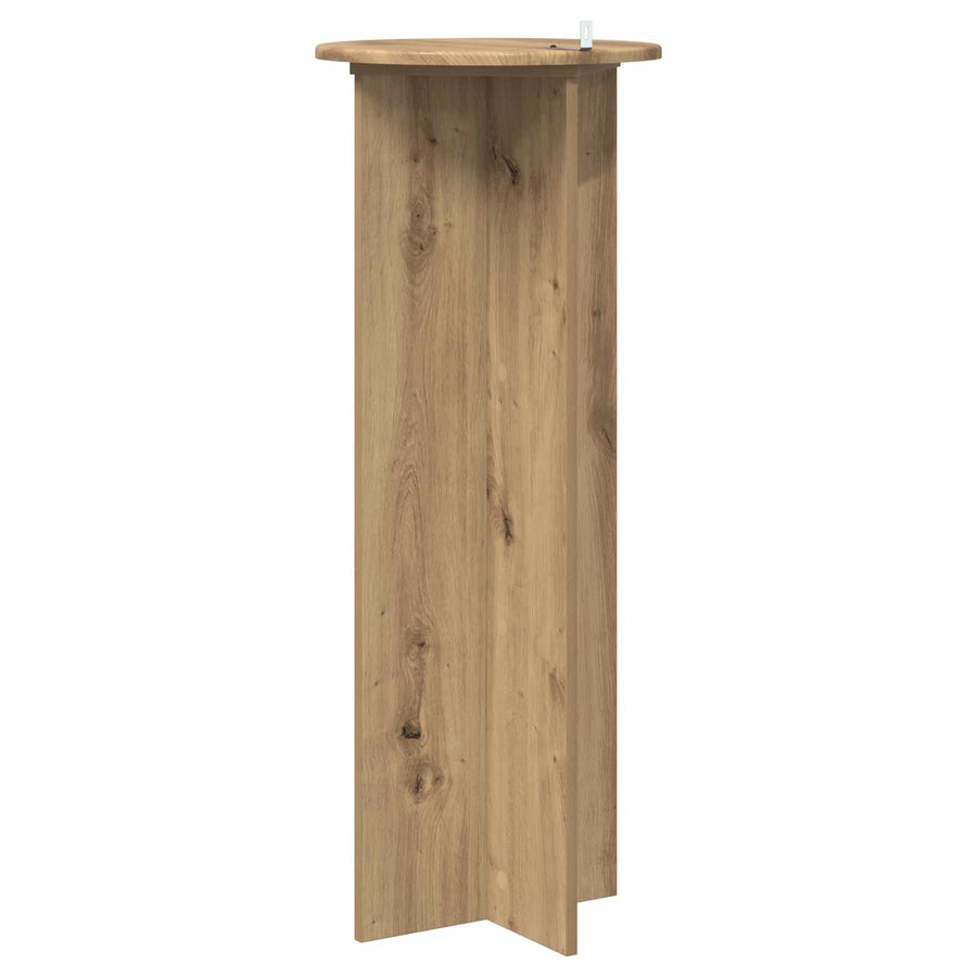 Plantenstandaard 2 pcs Artisanaal eiken Ø40 x 100 cm