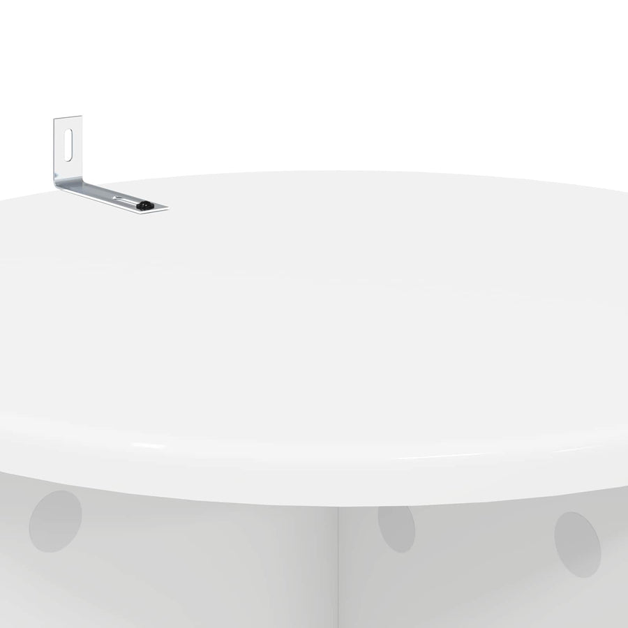 Plantenstandaard 2 pcs Wit Ø40 x 80 cm Bewerkt hout