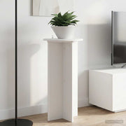 Plantenstandaard 2 stuks wit Ø40x80 cm bewerkt hout