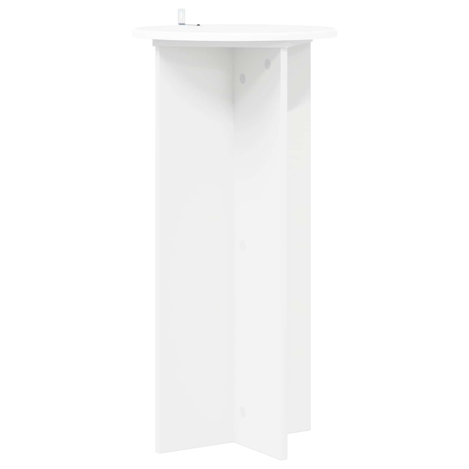 Plantenstandaard 2 pcs Wit Ø40 x 80 cm Bewerkt hout