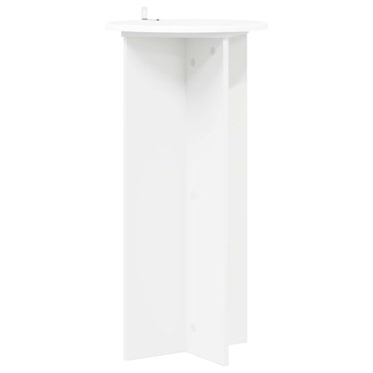 Plantenstandaard 2 pcs Wit Ø40 x 80 cm Bewerkt hout