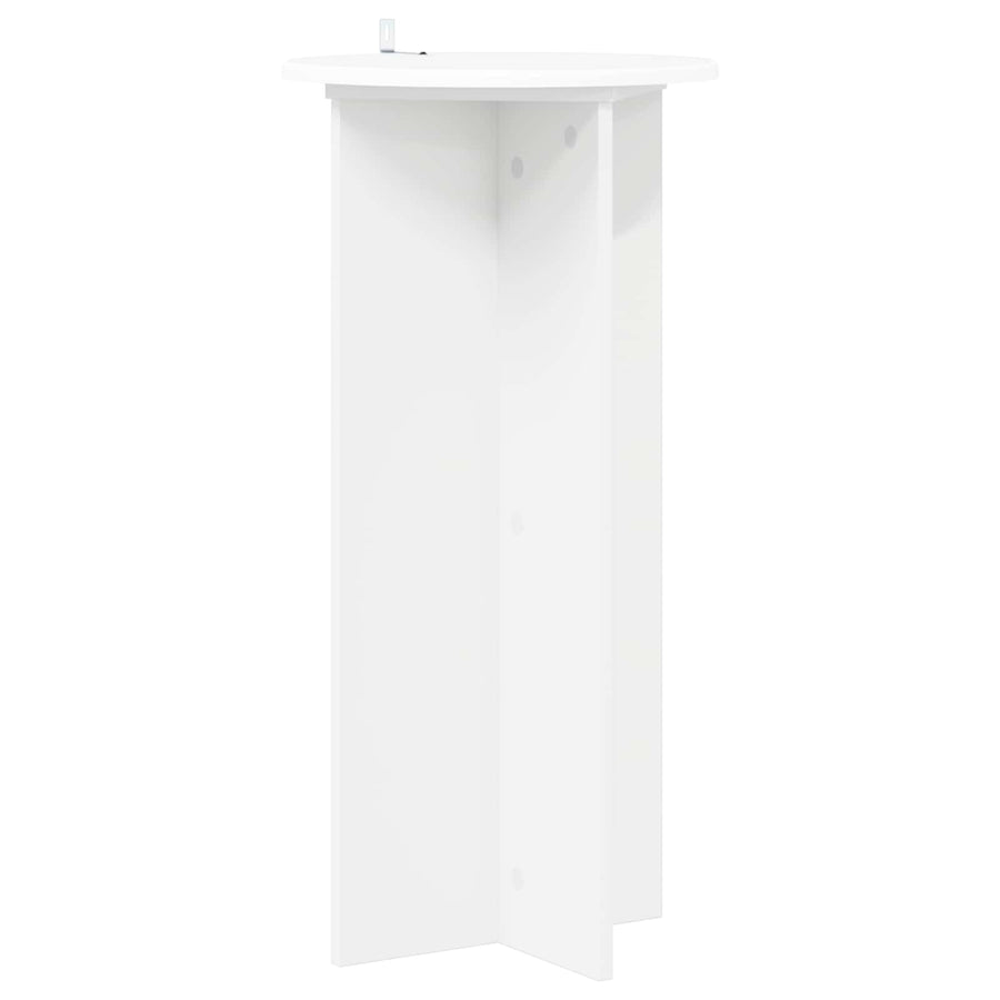 Plantenstandaard 2 pcs Wit Ø40 x 80 cm Bewerkt hout