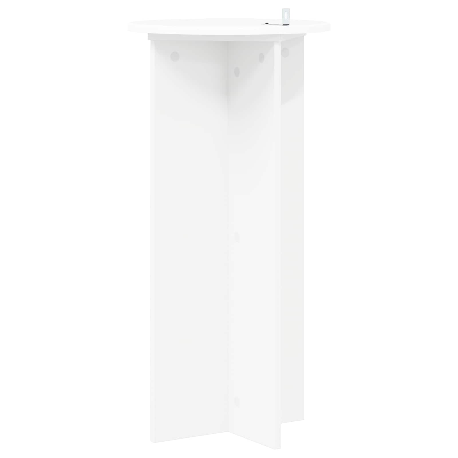 Plantenstandaard 2 pcs Wit Ø40 x 80 cm Bewerkt hout