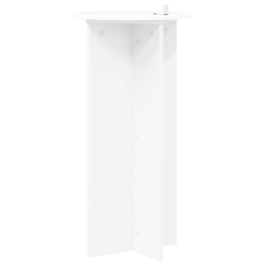 Plantenstandaard 2 pcs Wit Ø40 x 80 cm Bewerkt hout