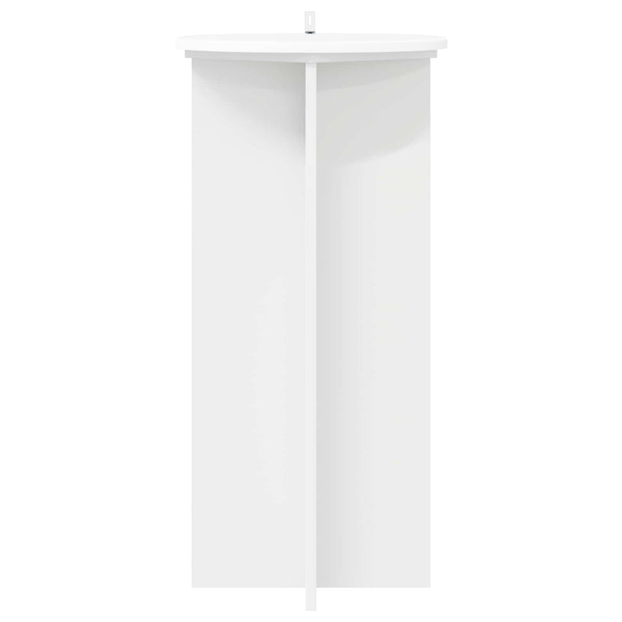 Plantenstandaard 2 pcs Wit Ø40 x 80 cm Bewerkt hout