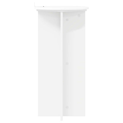 Plantenstandaard 2 pcs Wit Ø40 x 80 cm Bewerkt hout