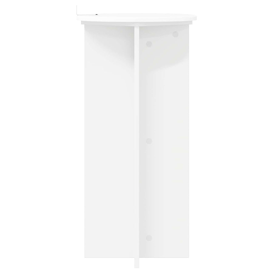 Plantenstandaard 2 pcs Wit Ø40 x 80 cm Bewerkt hout