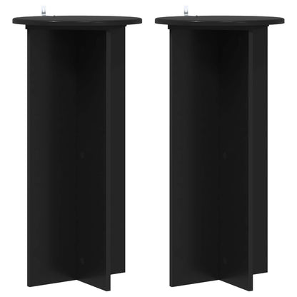 Plantenstandaard 2 pcs Zwart 40 x 40 x 80 cm Bewerkt hout