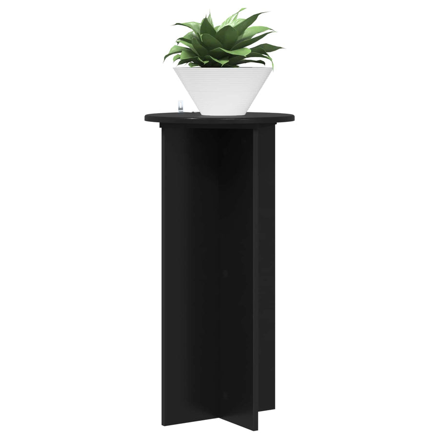 Plantenstandaard 2 pcs Zwart 40 x 40 x 80 cm Bewerkt hout