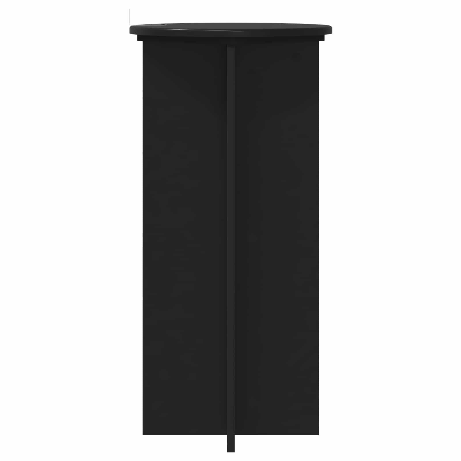 Plantenstandaard 2 pcs Zwart 40 x 40 x 80 cm Bewerkt hout