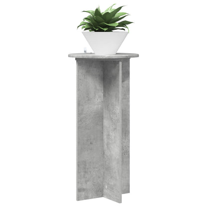 Plantenstandaard 2 pcs Betongrijs 40 x 40 x 80 cm Bewerkt hout
