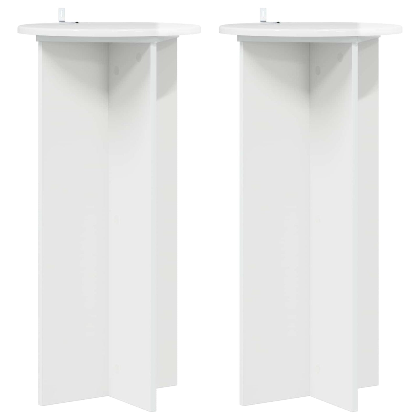Plantenstandaard 2 pcs Hoogglans Wit 40 x 40 x 80 cm