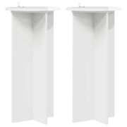 Plantenstandaard 2 stuks hoogglans wit 40x40x80 cm