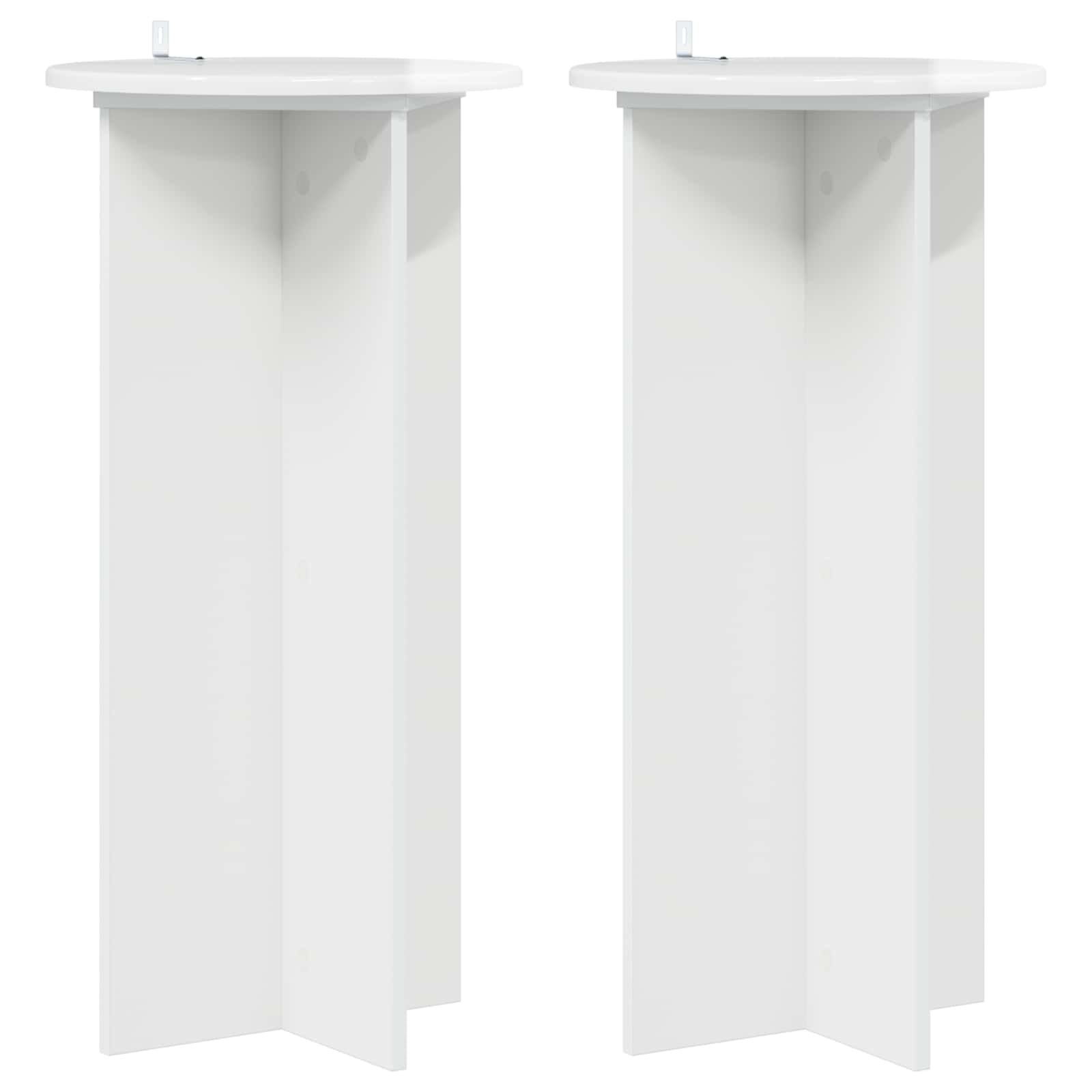 Plantenstandaard 2 pcs Hoogglans Wit 40 x 40 x 80 cm