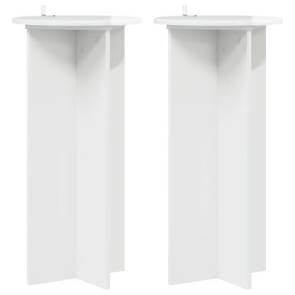 Plantenstandaard 2 pcs Hoogglans Wit 40 x 40 x 80 cm