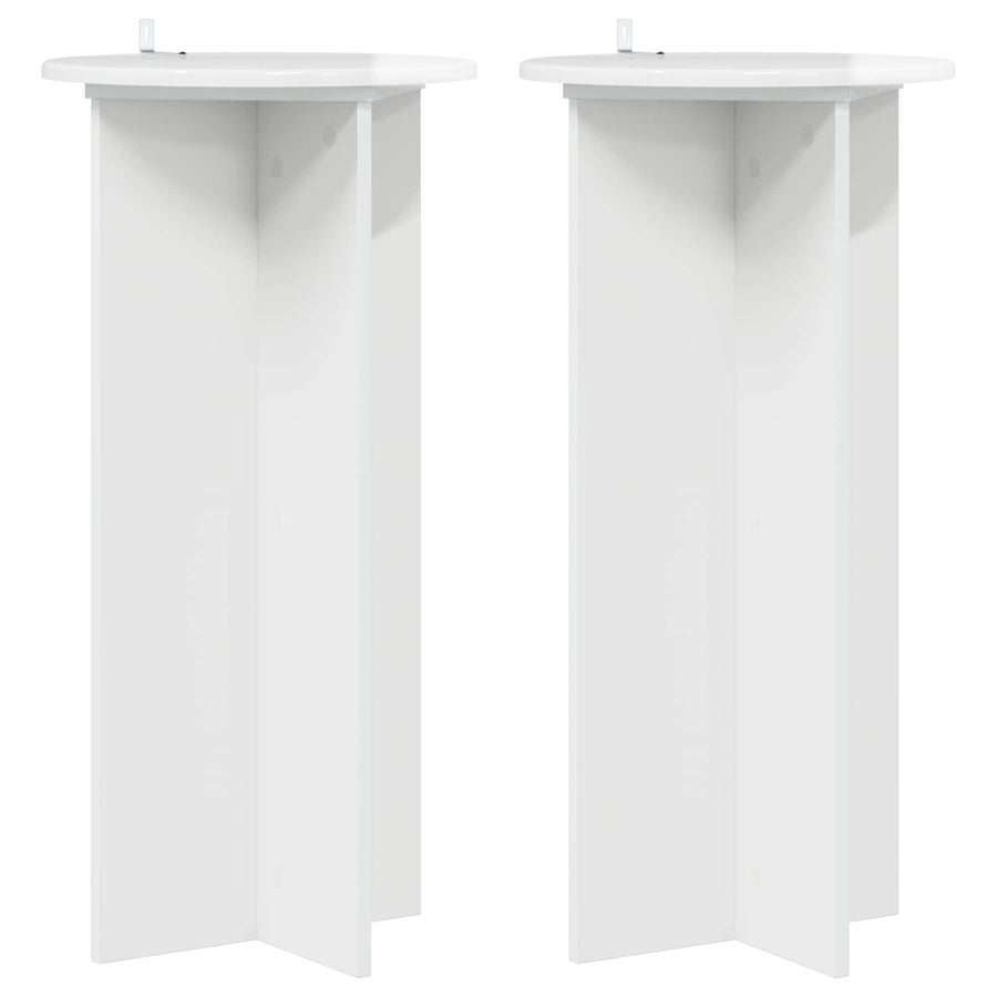 Plantenstandaard 2 pcs Hoogglans Wit 40 x 40 x 80 cm