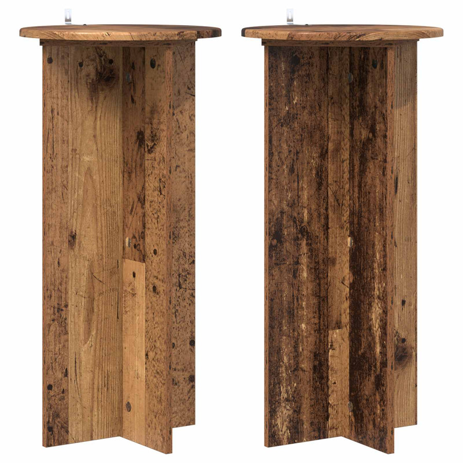 Plantenstandaard 2 pcs Oud hout 40 x 40 x 80 cm Bewerkt hout
