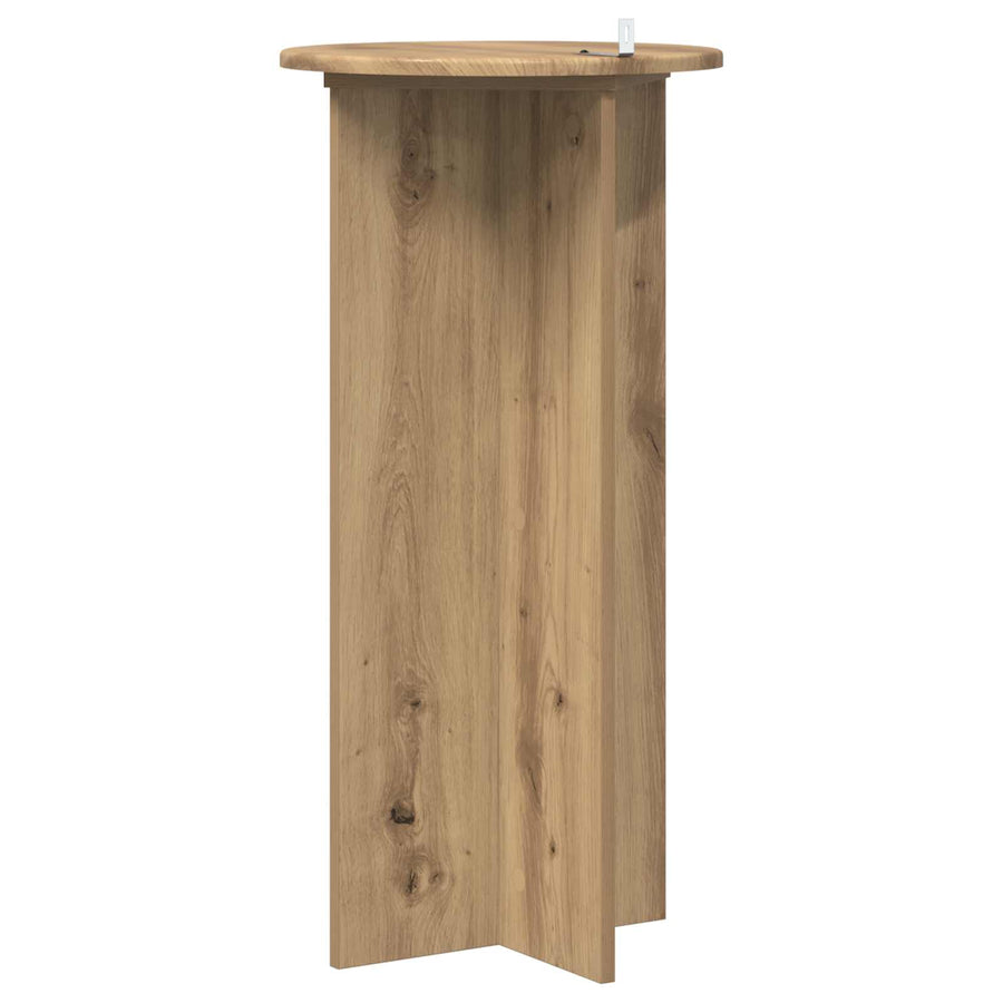 Plantenstandaard 2 pcs Artisanaal eiken 40 x 40 x 80 cm
