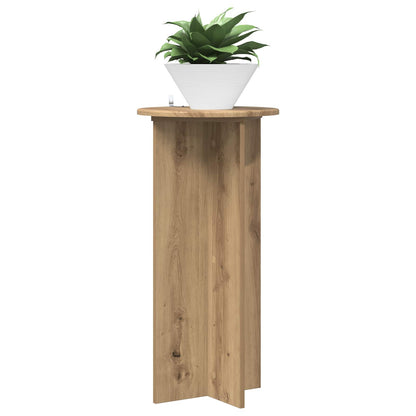 Plantenstandaard 2 pcs Artisanaal eiken 40 x 40 x 80 cm