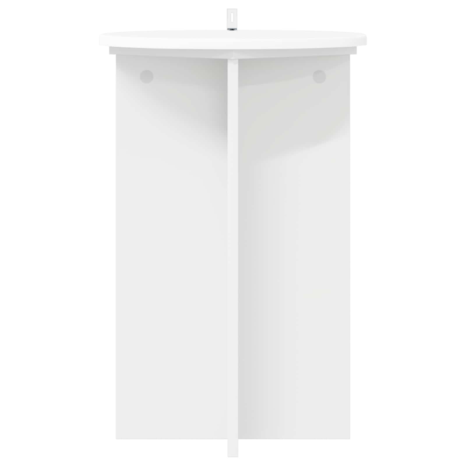 Plantenstandaard 2 pcs Wit Ø40 x 60 cm Bewerkt hout