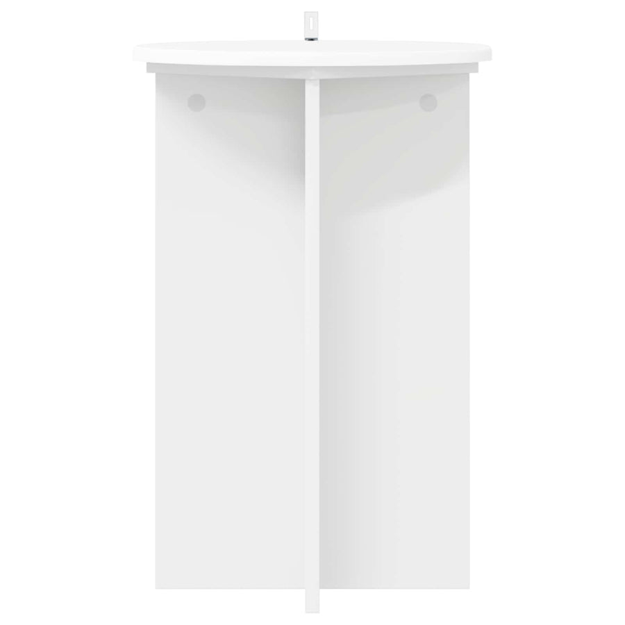 Plantenstandaard 2 pcs Wit Ø40 x 60 cm Bewerkt hout
