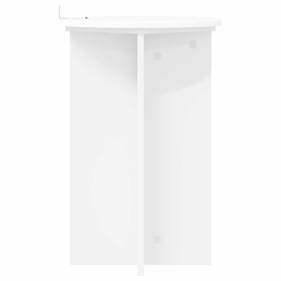 Plantenstandaard 2 pcs Wit Ø40 x 60 cm Bewerkt hout