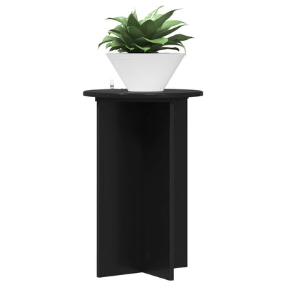 Plantenstandaard 2 pcs Zwart Ø40 x 60 cm Bewerkt hout