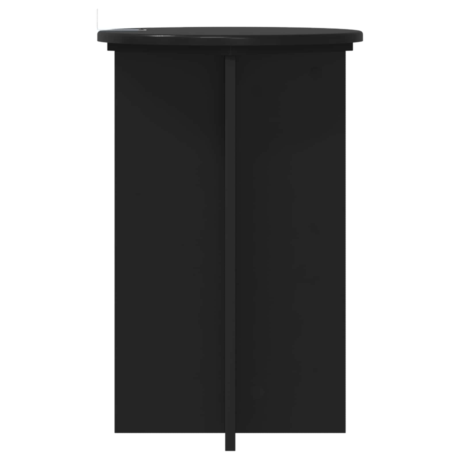 Plantenstandaard 2 pcs Zwart Ø40 x 60 cm Bewerkt hout