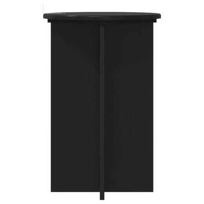 Plantenstandaard 2 pcs Zwart Ø40 x 60 cm Bewerkt hout