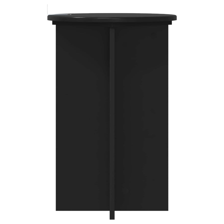Plantenstandaard 2 pcs Zwart Ø40 x 60 cm Bewerkt hout