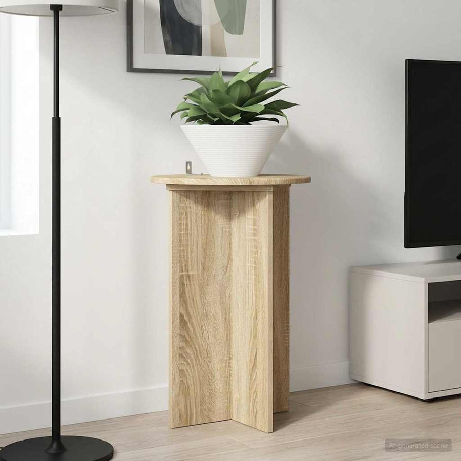 Plantenstandaard 2 pcs Sonoma Eiken Ø40 x 60 cm Bewerkt hout