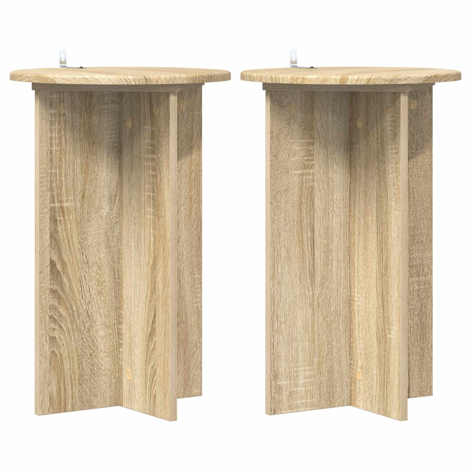 Plantenstandaard 2 pcs Sonoma Eiken Ø40 x 60 cm Bewerkt hout