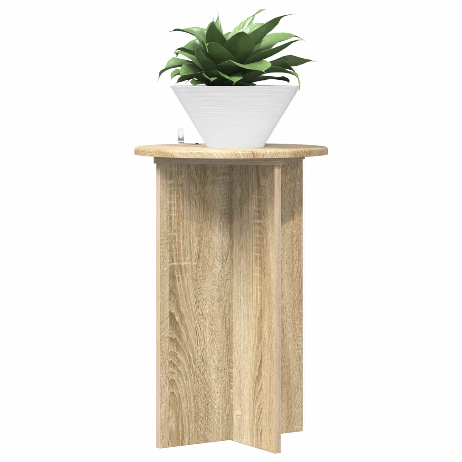 Plantenstandaard 2 pcs Sonoma Eiken Ø40 x 60 cm Bewerkt hout