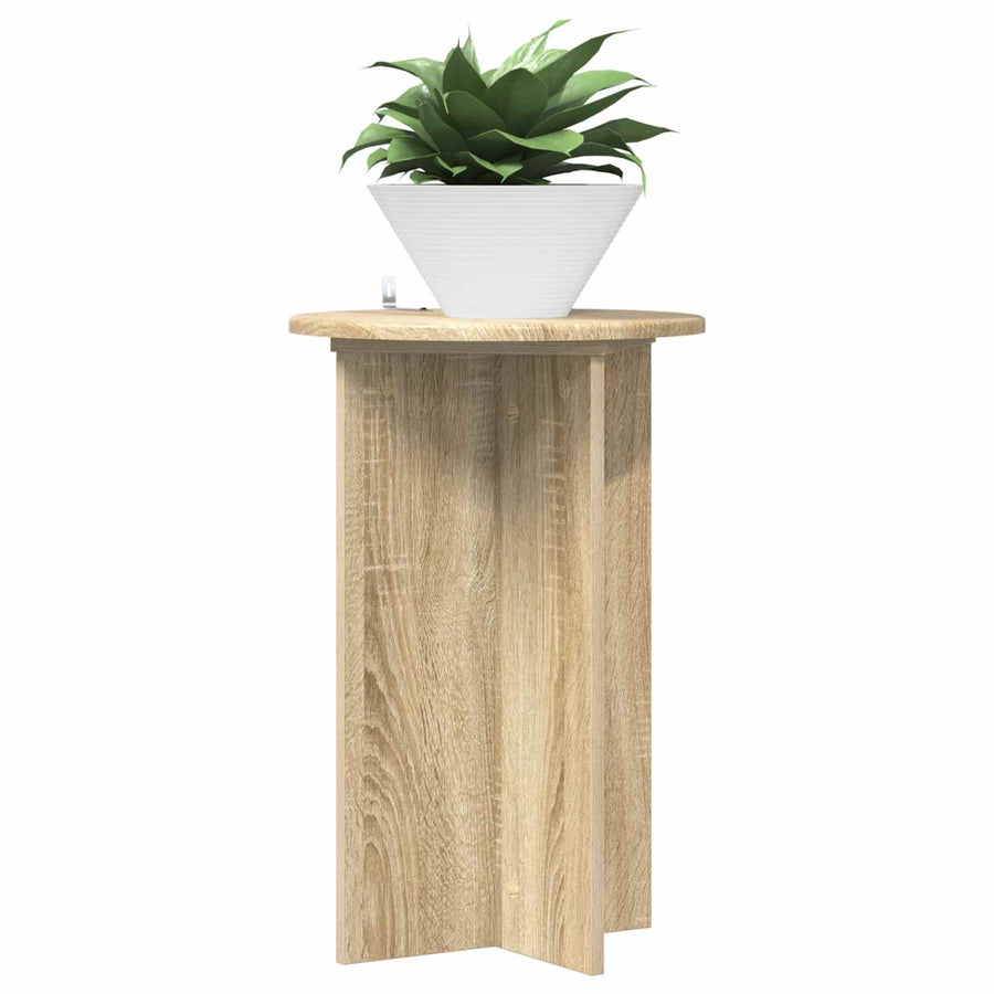 Plantenstandaard 2 pcs Sonoma Eiken Ø40 x 60 cm Bewerkt hout