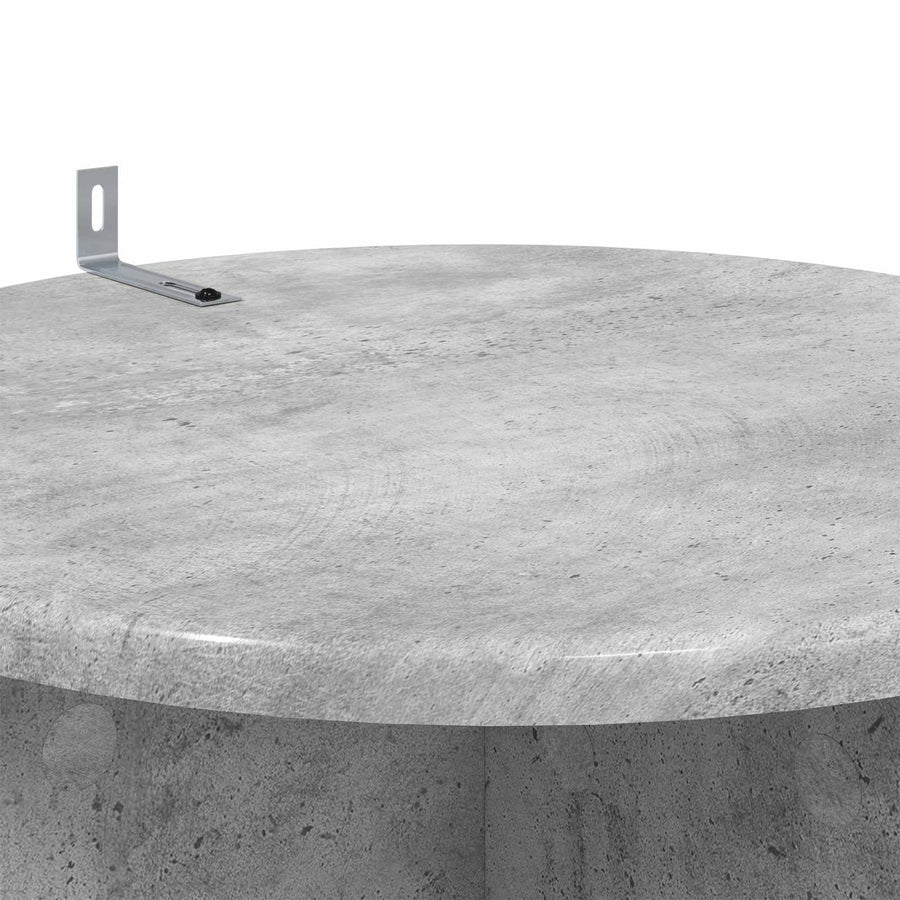 Plantenstandaard 2 pcs Betongrijs Ø40 x 60 cm Bewerkt hout