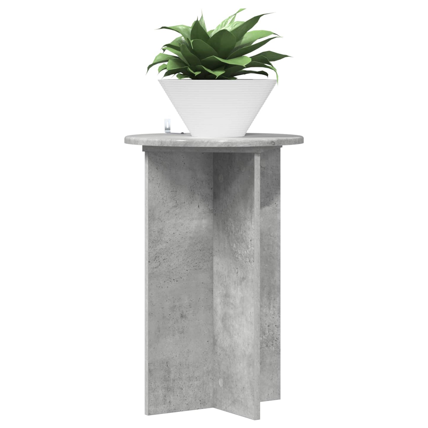 Plantenstandaard 2 pcs Betongrijs Ø40 x 60 cm Bewerkt hout