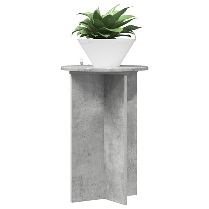 Plantenstandaard 2 pcs Betongrijs Ø40 x 60 cm Bewerkt hout