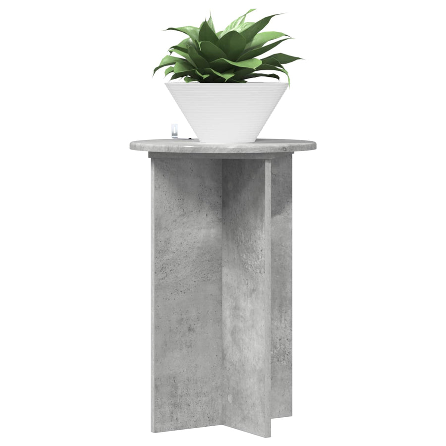 Plantenstandaard 2 pcs Betongrijs Ø40 x 60 cm Bewerkt hout