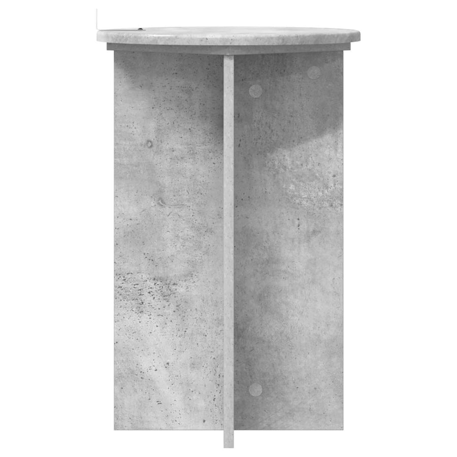 Plantenstandaard 2 pcs Betongrijs Ø40 x 60 cm Bewerkt hout