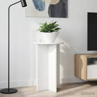 Plantenstandaard 2 stuks hoogglans wit Ø40x60 cm bewerkt hout