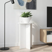 Plantenstandaard 2 stuks hoogglans wit Ø40x60 cm bewerkt hout