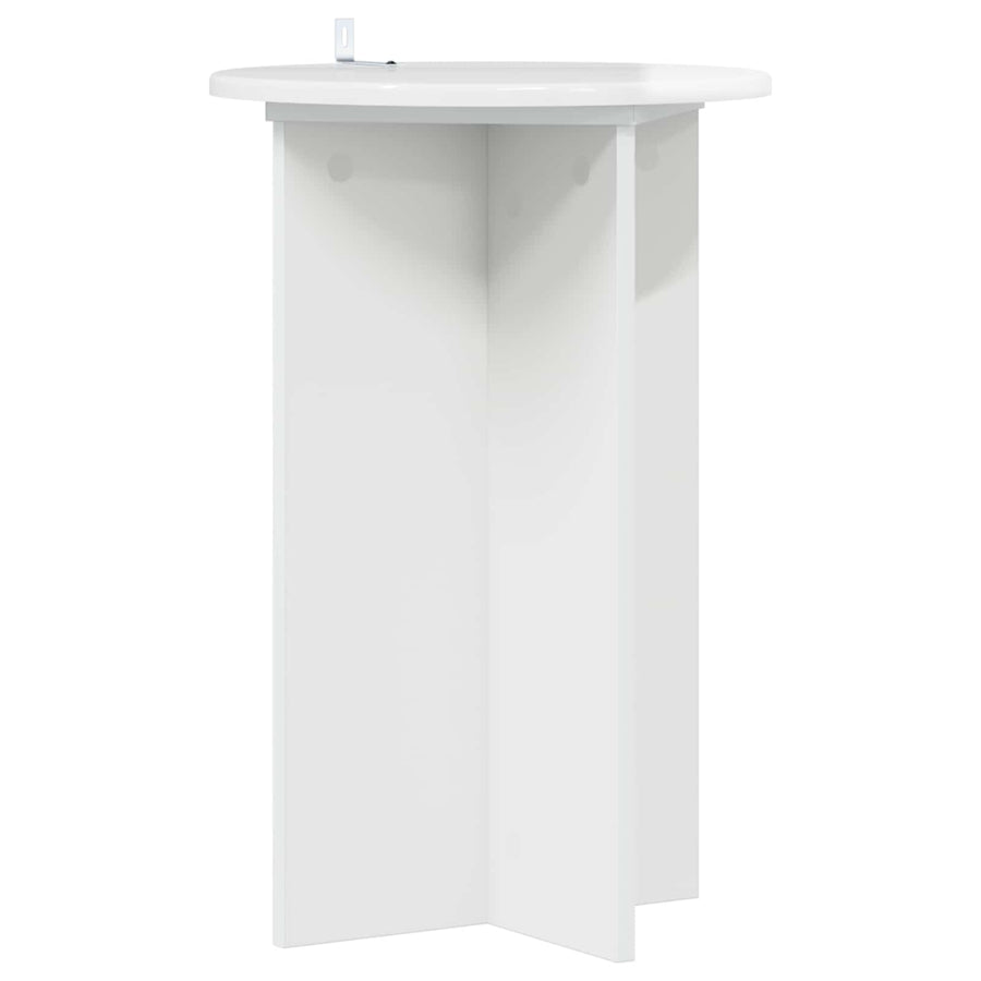 Plantenstandaard 2 pcs Hoogglans Wit Ø40 x 60 cm Bewerkt hout